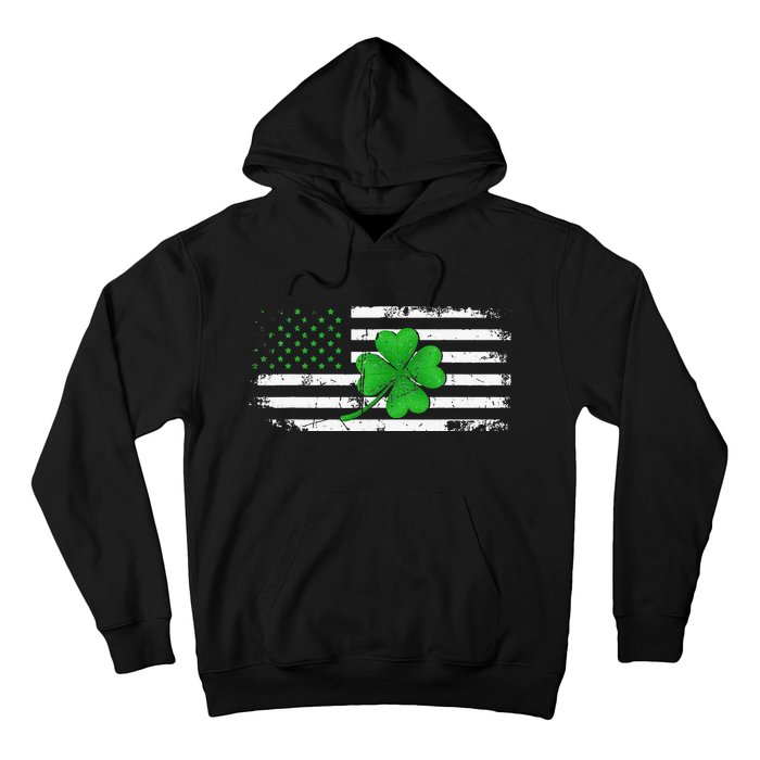 American Flag St Patricks Day Vintage Irish Lucky Hoodie