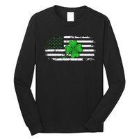 American Flag St Patricks Day Vintage Irish Lucky Long Sleeve Shirt