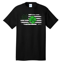 American Flag St Patricks Day Vintage Irish Lucky Tall T-Shirt