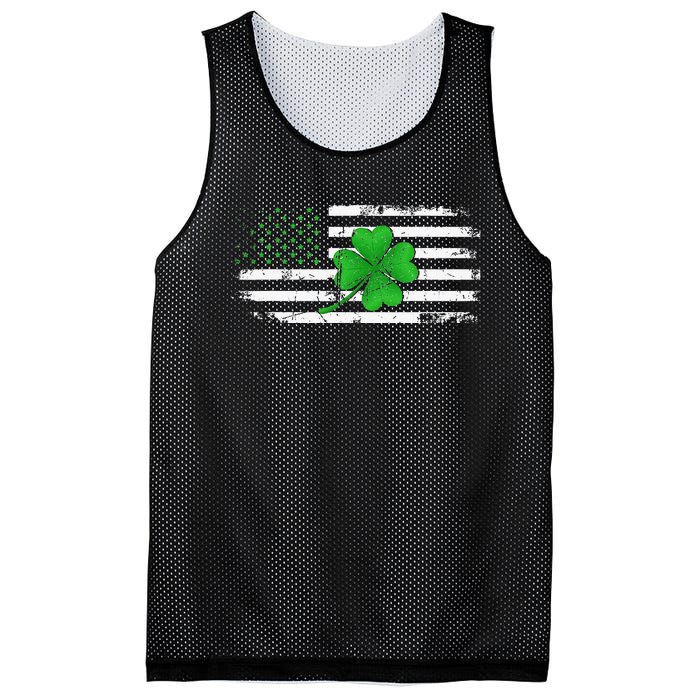 American Flag St Patricks Day Vintage Irish Lucky Mesh Reversible Basketball Jersey Tank