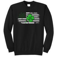 American Flag St Patricks Day Vintage Irish Lucky Tall Sweatshirt