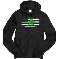 American Flag St Patricks Day Vintage Irish Lucky Tie Dye Hoodie