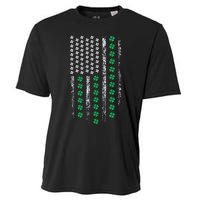 American Flag St Patricks Day Vintage Irish Lucky Cooling Performance Crew T-Shirt