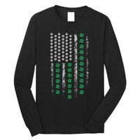 American Flag St Patricks Day Vintage Irish Lucky Long Sleeve Shirt