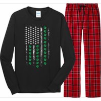 American Flag St Patricks Day Vintage Irish Lucky Long Sleeve Pajama Set