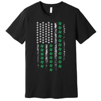 American Flag St Patricks Day Vintage Irish Lucky Premium T-Shirt