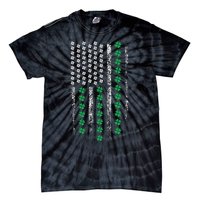 American Flag St Patricks Day Vintage Irish Lucky Tie-Dye T-Shirt