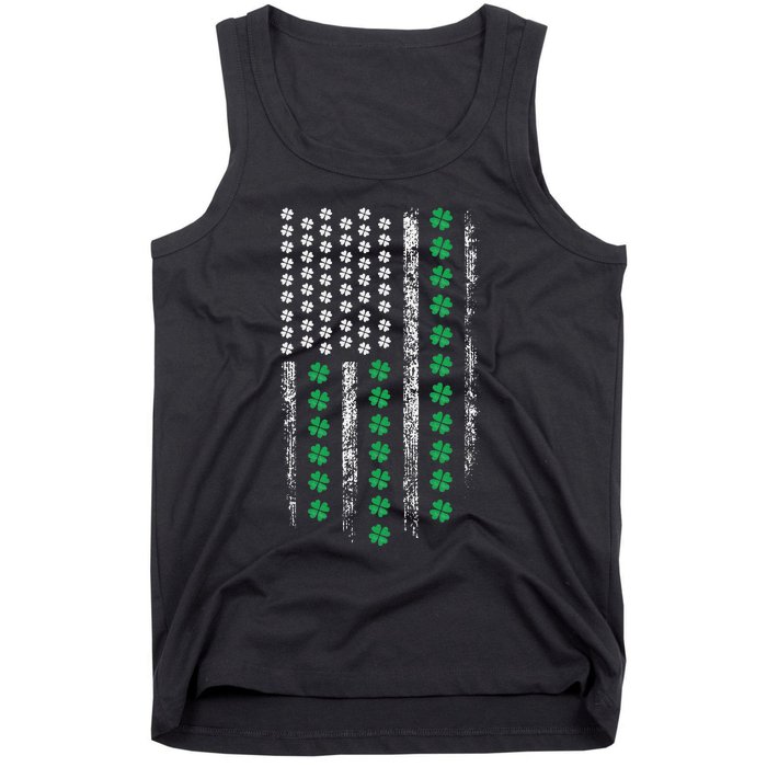 American Flag St Patricks Day Vintage Irish Lucky Tank Top