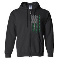 American Flag St Patricks Day Vintage Irish Lucky Full Zip Hoodie