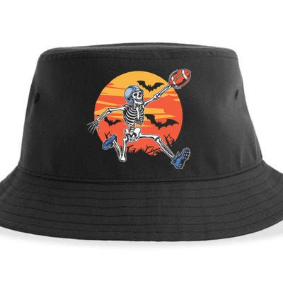 American Football Skeleton Player Halloween Sustainable Bucket Hat