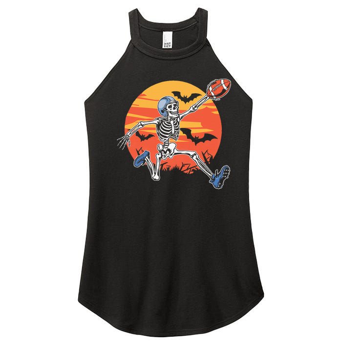 American Football Skeleton Player Halloween Women’s Perfect Tri Rocker Tank