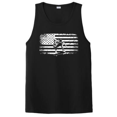 American Flag Skateboard - Skateboarder Skateboard PosiCharge Competitor Tank