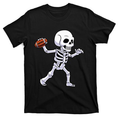 American Football Skeleton Halloween For Kids T-Shirt