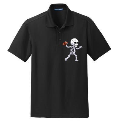 American Football Skeleton Halloween For Kids Dry Zone Grid Polo