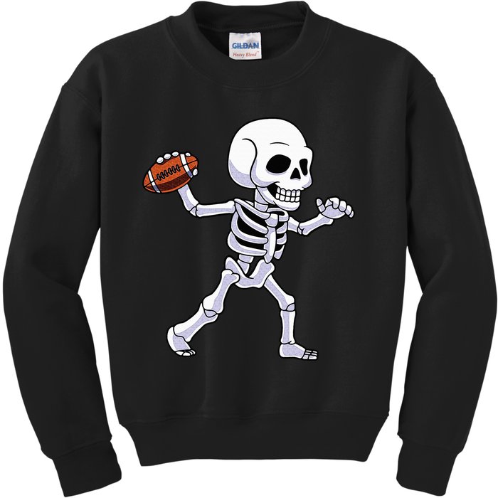 American Football Skeleton Halloween For Kids Kids Sweatshirt