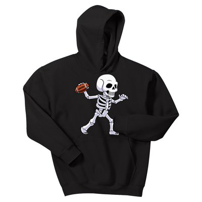 American Football Skeleton Halloween For Kids Kids Hoodie