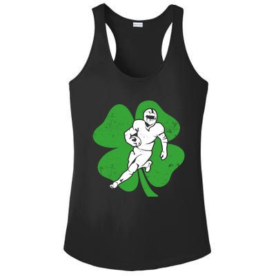 American Football Sports Shamrock St Patricks Day Ladies PosiCharge Competitor Racerback Tank