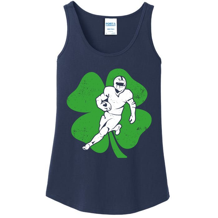 American Football Sports Shamrock St Patricks Day Ladies Essential Tank