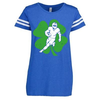 American Football Sports Shamrock St Patricks Day Enza Ladies Jersey Football T-Shirt