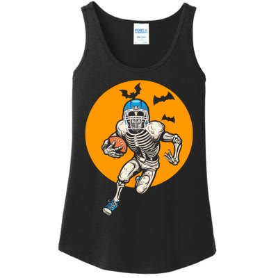 American Football Skeleton Halloween Football Fan Ladies Essential Tank