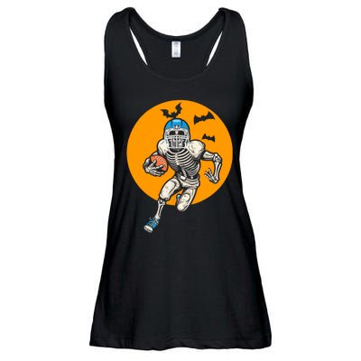 American Football Skeleton Halloween Football Fan Ladies Essential Flowy Tank