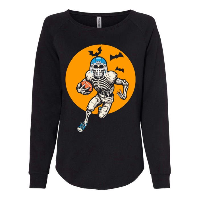 American Football Skeleton Halloween Football Fan Womens California Wash Sweatshirt