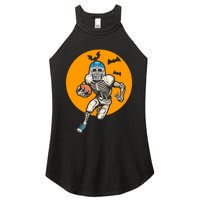 American Football Skeleton Halloween Football Fan Women's Perfect Tri Rocker Tank