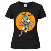 American Football Skeleton Halloween Football Fan Women's T-Shirt