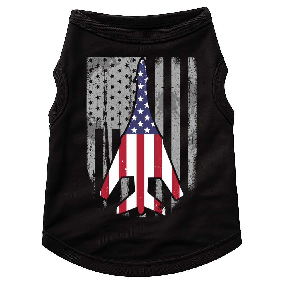 Air Force Supersonic Bgreat Gift1 Bomber Jet American Flag Squadron Gift Doggie Tank