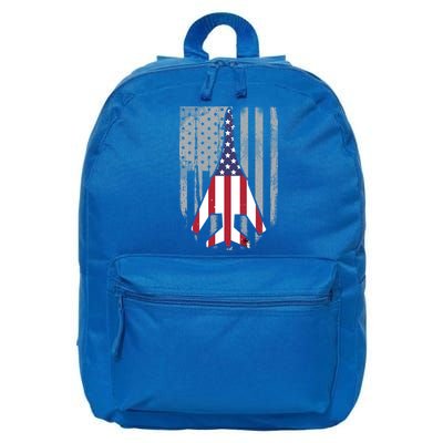 Air Force Supersonic Bgreat Gift1 Bomber Jet American Flag Squadron Gift 16 in Basic Backpack