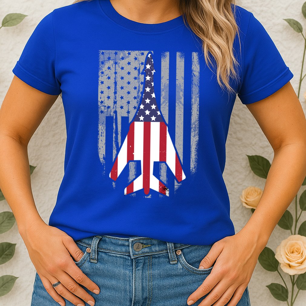 Air Force Supersonic Bgreat Gift1 Bomber Jet American Flag Squadron Gift Womens T-Shirt