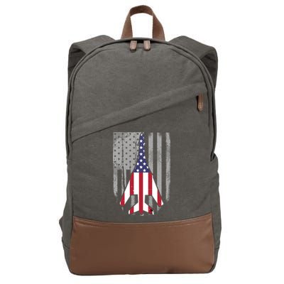 Air Force Supersonic Bgreat Gift1 Bomber Jet American Flag Squadron Gift Cotton Canvas Backpack