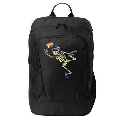 American Football Skeleton Halloween Boys Football Fan City Backpack