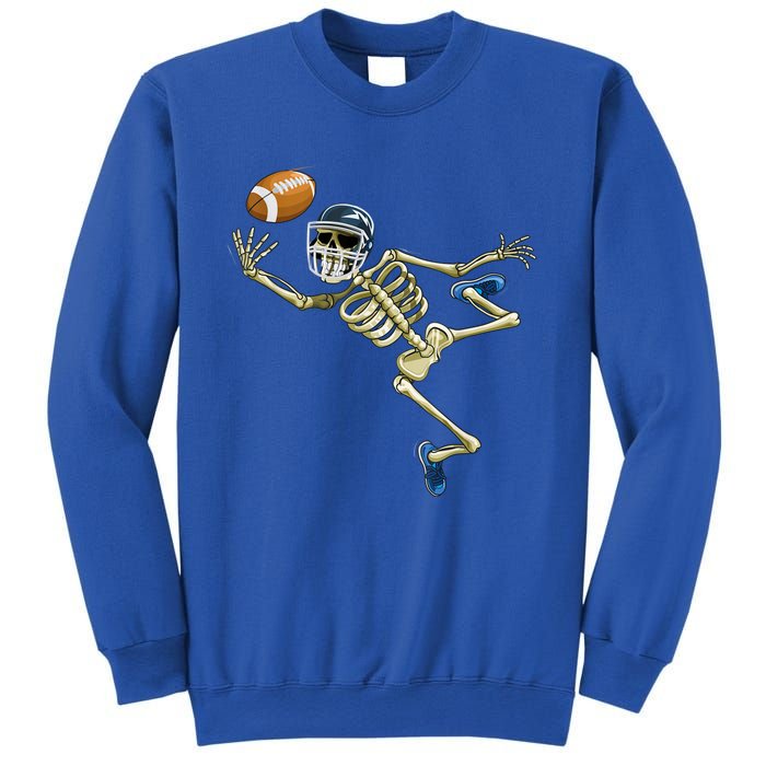 American Football Skeleton Halloween Boys Football Fan Sweatshirt