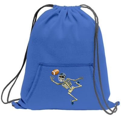 American Football Skeleton Halloween Boys Football Fan Sweatshirt Cinch Pack Bag