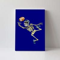 American Football Skeleton Halloween Boys Football Fan Canvas