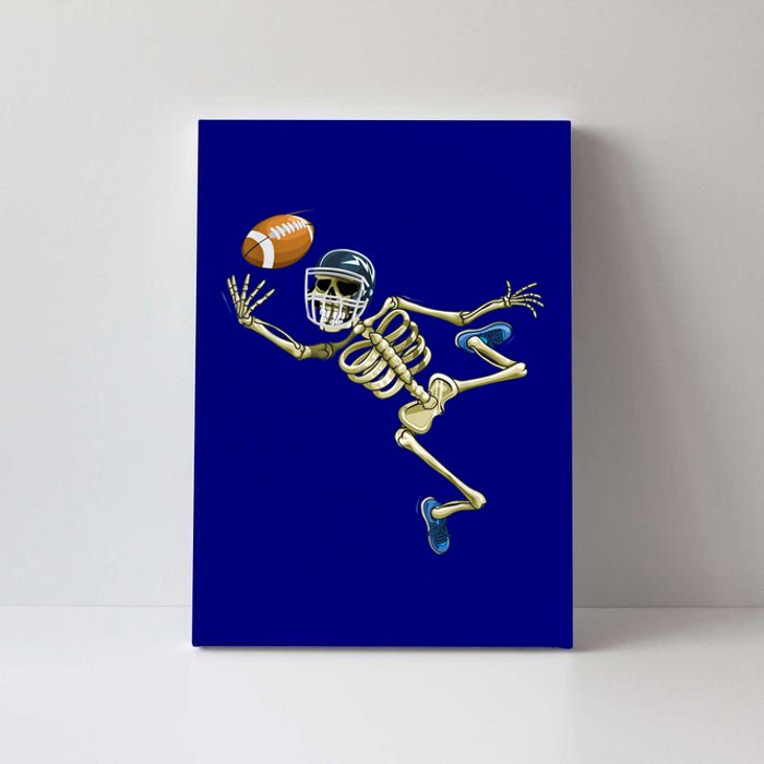 American Football Skeleton Halloween Boys Football Fan Canvas