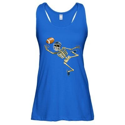 American Football Skeleton Halloween Boys Football Fan Ladies Essential Flowy Tank