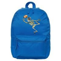 American Football Skeleton Halloween Boys Football Fan 16 in Basic Backpack