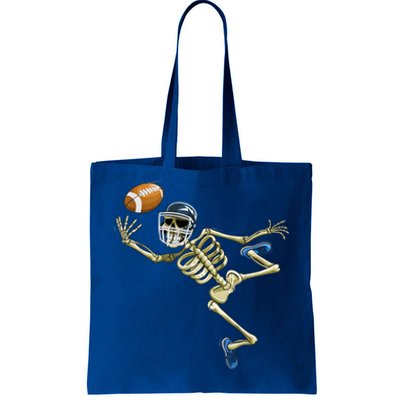 American Football Skeleton Halloween Boys Football Fan Tote Bag