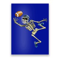 American Football Skeleton Halloween Boys Football Fan Poster