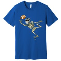 American Football Skeleton Halloween Boys Football Fan Premium T-Shirt