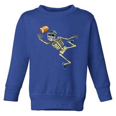 American Football Skeleton Halloween Boys Football Fan Toddler Sweatshirt