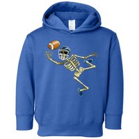 American Football Skeleton Halloween Boys Football Fan Toddler Hoodie