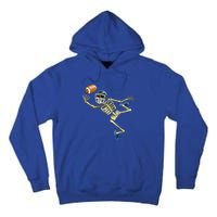 American Football Skeleton Halloween Boys Football Fan Tall Hoodie