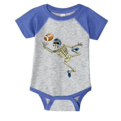 American Football Skeleton Halloween Boys Football Fan Infant Baby Jersey Bodysuit