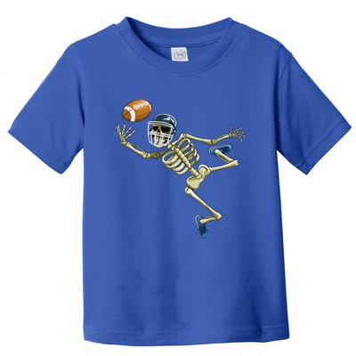 American Football Skeleton Halloween Boys Football Fan Toddler T-Shirt