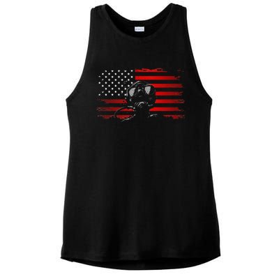 American Flag Scuba Diving Apparel Scuba Diving Ladies PosiCharge Tri-Blend Wicking Tank