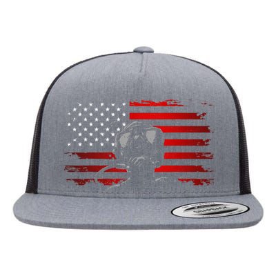 American Flag Scuba Diving Apparel Scuba Diving Flat Bill Trucker Hat