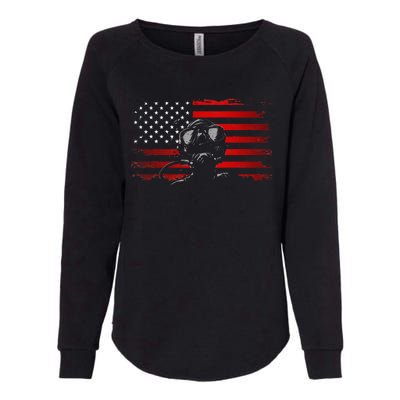 American Flag Scuba Diving Apparel Scuba Diving Womens California Wash Sweatshirt